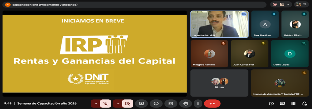 Continúa la capacitación del Programa Núcleo de Asistencia Tributaria – NAT